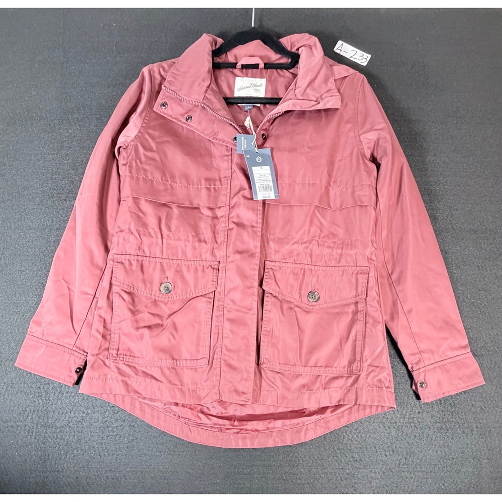 Universal Thread Mauve Pink Water Resistant Anorak Hooded Jacket Small NWT